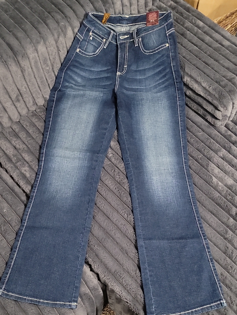 Aura Women’s Boot Cut Jeans - Dark Blue Wash